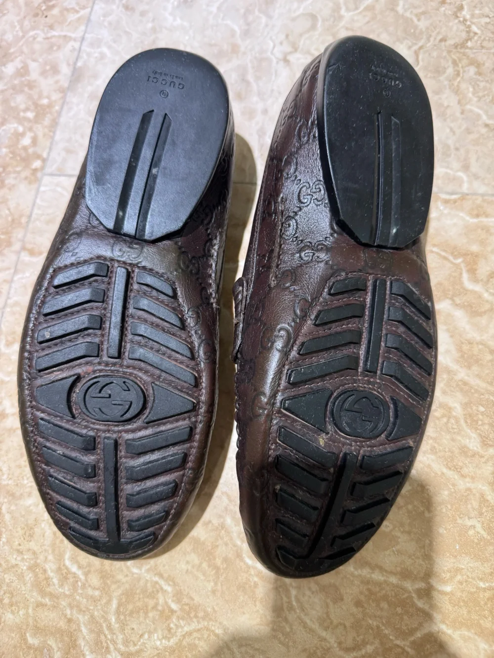 Gucci Men’s Brown Leather Moccasin Loafers
